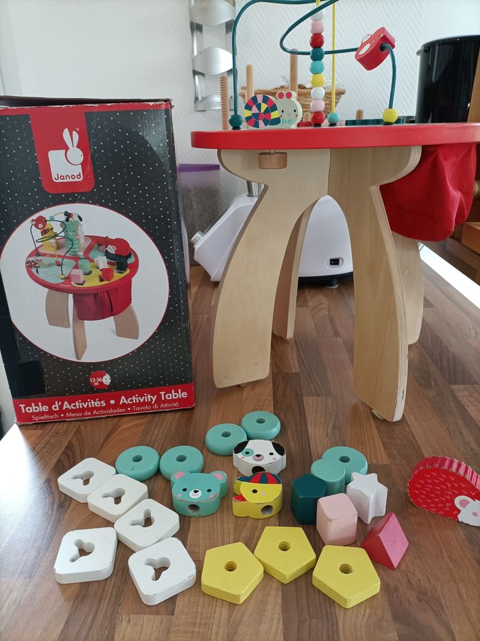 Table activités bois Janod hérisson avec carton - photo numéro 7