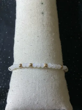 Bracelet pierre cristal blanc