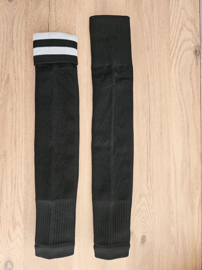 Manchons surchaussette chaussettes sport football noir - photo numéro 5