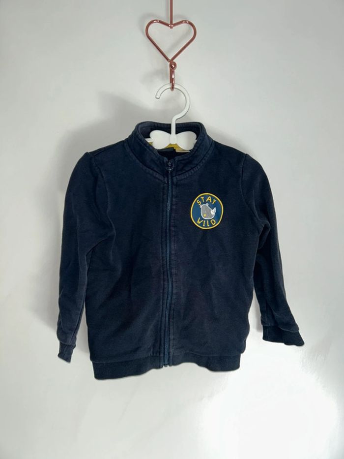 Gilet à zip bleu - 18/24 mois- Lupilu