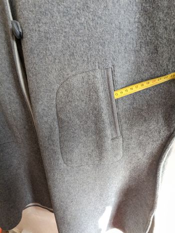 Cape en laine feutrée grise Roca Paris  – Made in France