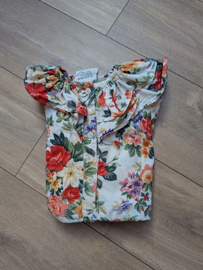 Magnifique robe vintage fleurie à volants 5 ans - photo numéro 3