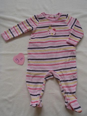 pyjama velours 1 pièce 9 mois