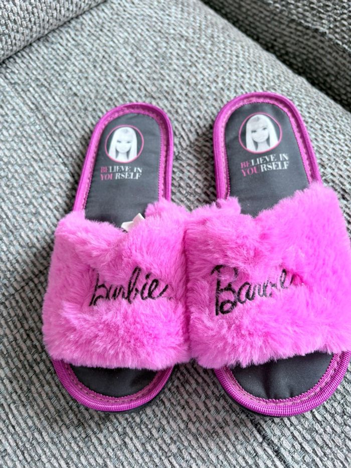 Chaussons mules enfants barbie
