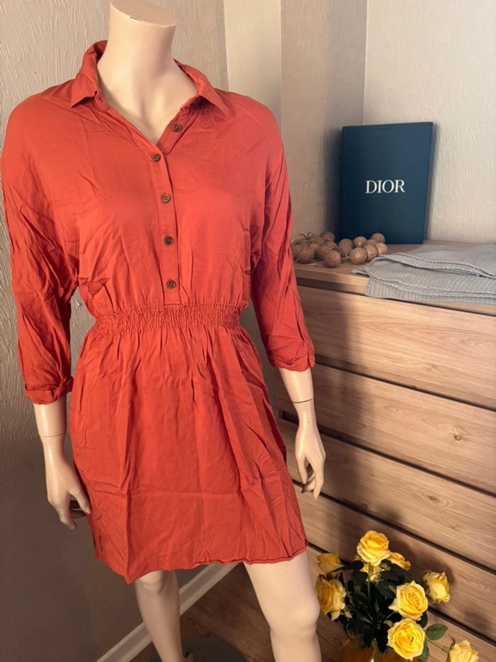 Robe fluide orange - photo numéro 2