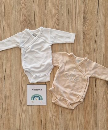 Lot de 2 bodies mixte naissance