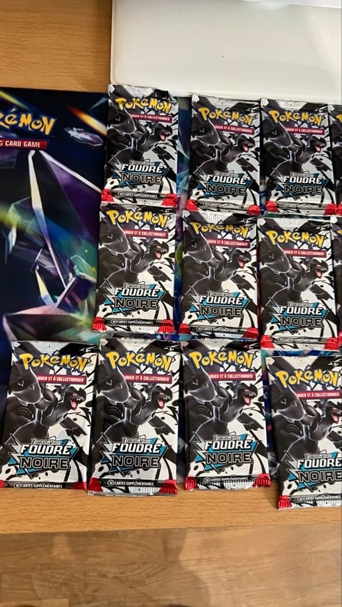 Lot de booster Pokémon ouvert série 10.5 foudre noire et flamme blanche - photo numéro 3