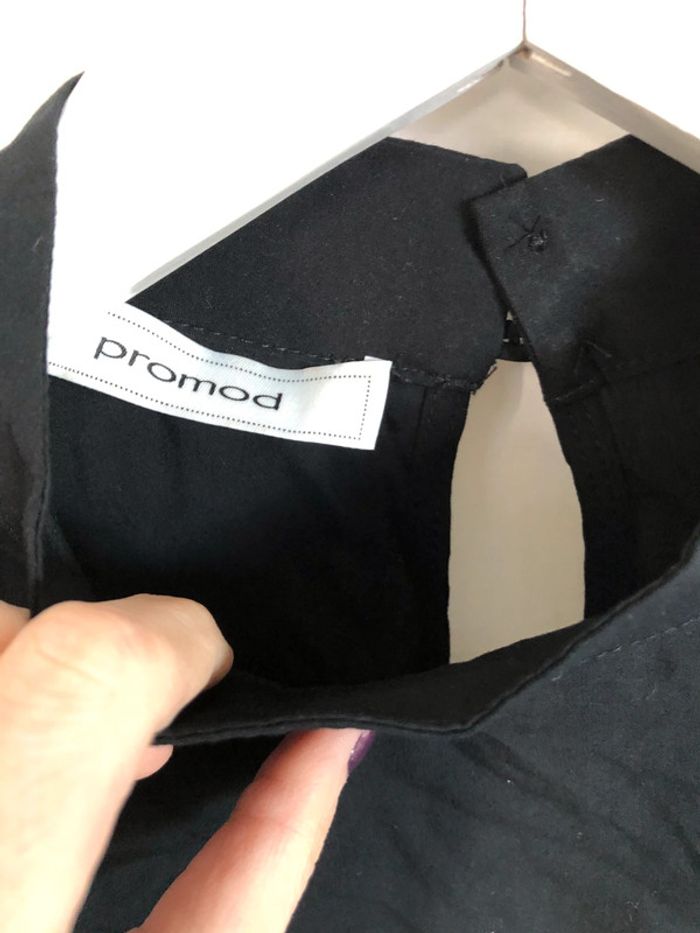 Superbe blouse Promod noire col montant taille 34 36 neuve - photo numéro 15