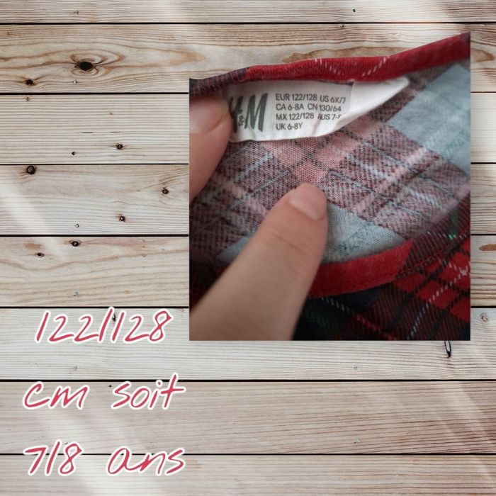 🌟🧡 Canon petit haut H&M style écossais – 7/8 ans 🧡🌟 - photo numéro 3