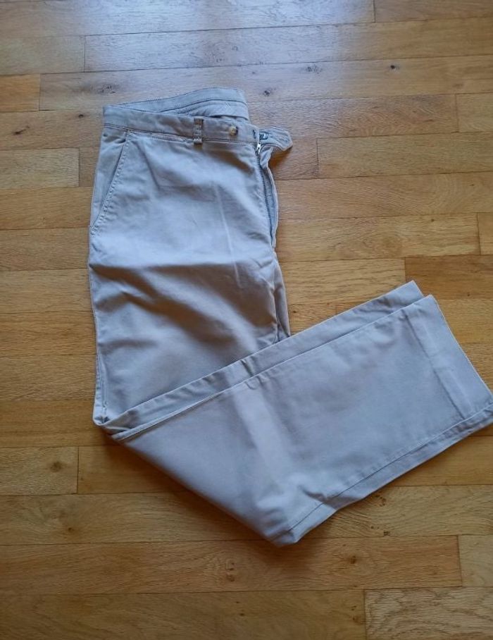Pantalon beige taille 48 en coton