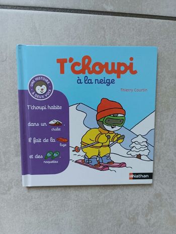 Livre T'choupi a la neige histoires à deux voix