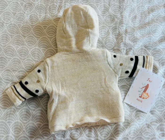 Gilet chaud à capuche - Orchestra - Taille 1 mois - photo numéro 2
