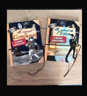 Lot de Livres  Le carnet de l’espion/du cosmonaute pour enfants