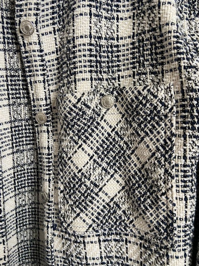 Veste carreaux bleu/blanc - photo numéro 2