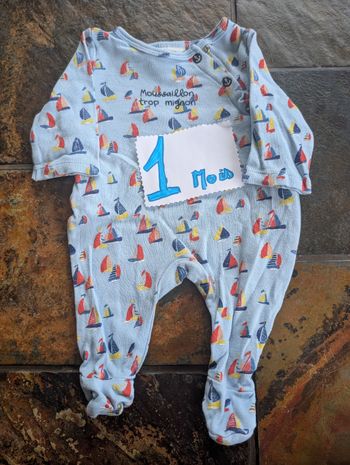 Pyjama un mois garçon tape a l'oeil