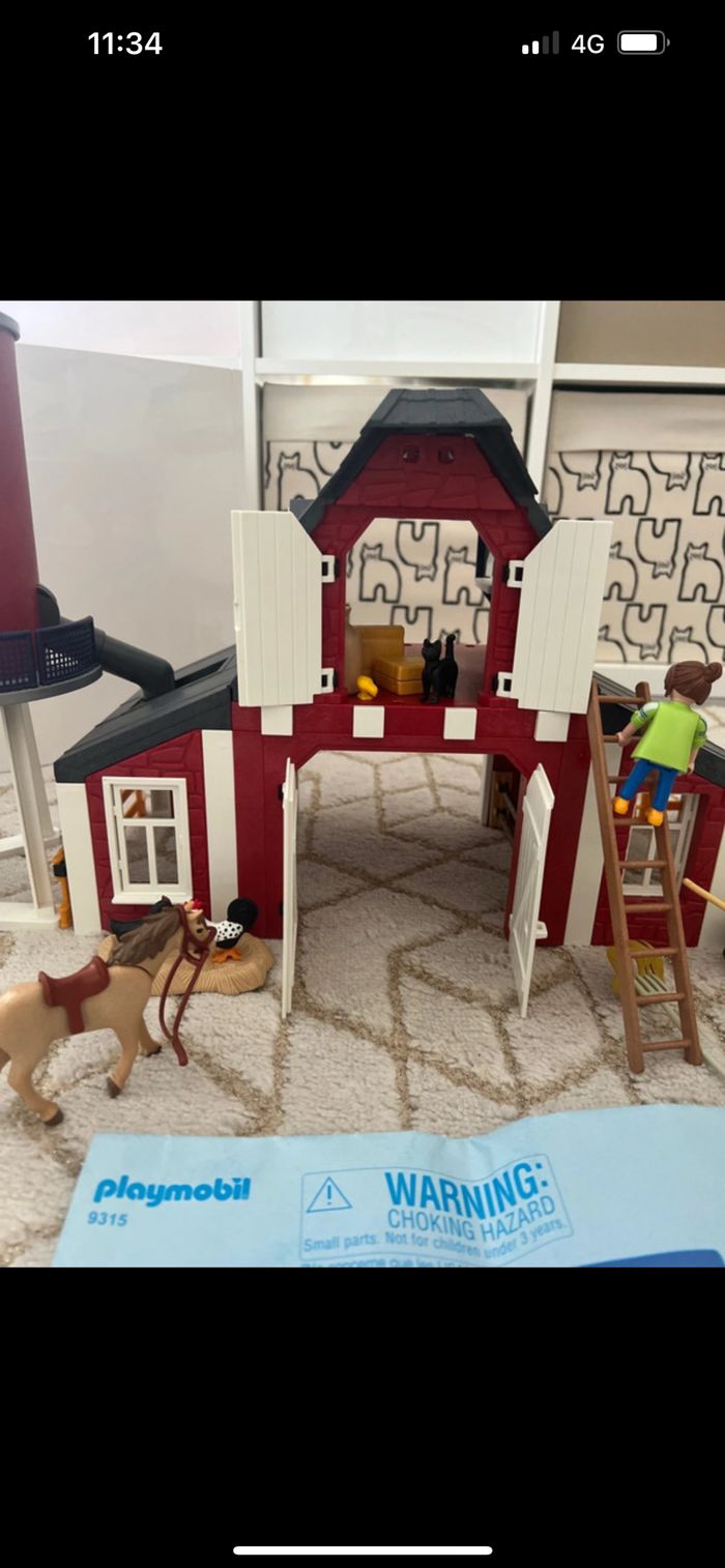 La ferme de playmobil Playmobil Country Ferme avec Silo 9315 animaux chevaux - photo numéro 4