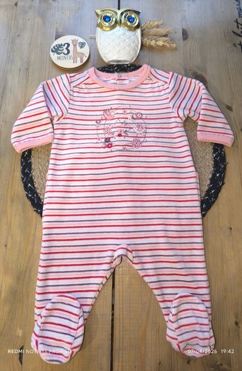 Pyjama velours 3 mois sergent major 