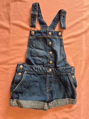 Salopette short en jean 6 ans