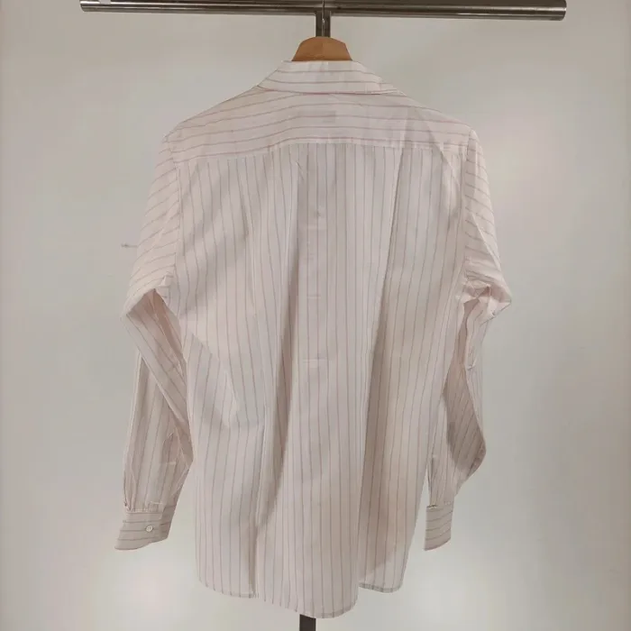 Chemise à rayures Yves Dorsey - blanc et rose clair - Taille XL estimée - A028 - photo numéro 7