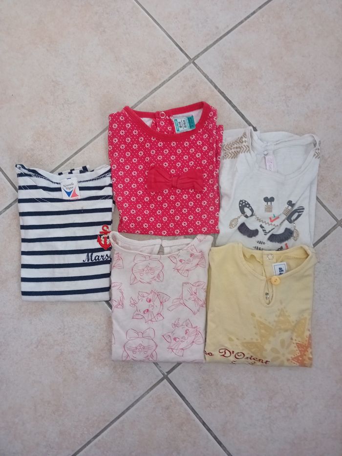 5 Tee-shirts 18 mois