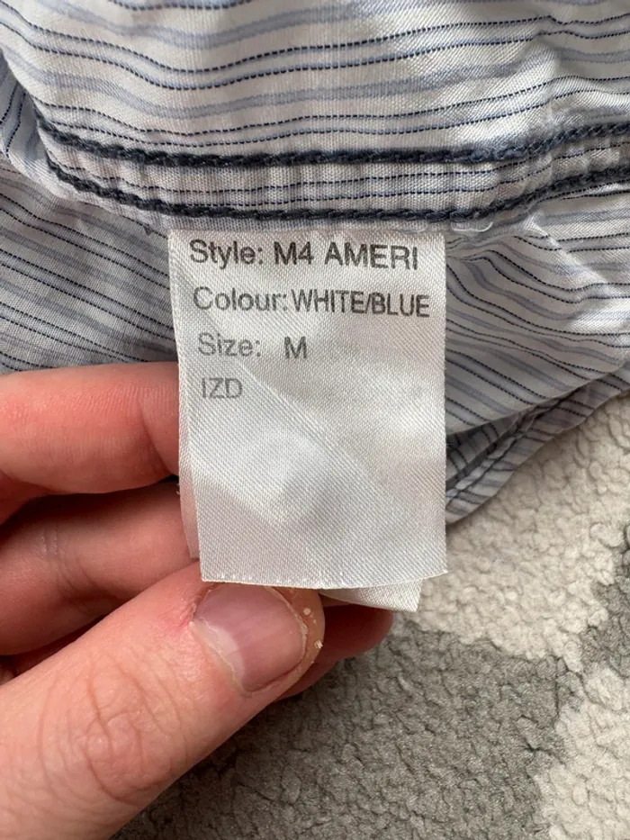 Chemise à rayures Kaporal | Blanc et bleu clair | Taille M - photo numéro 5