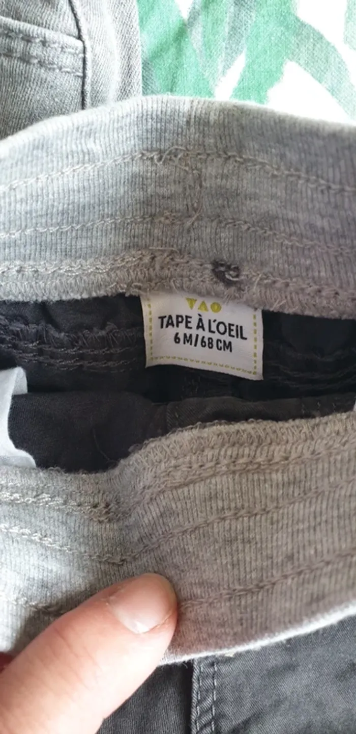 Lot 2 pantalons TAO 6 mois garçon - photo numéro 2