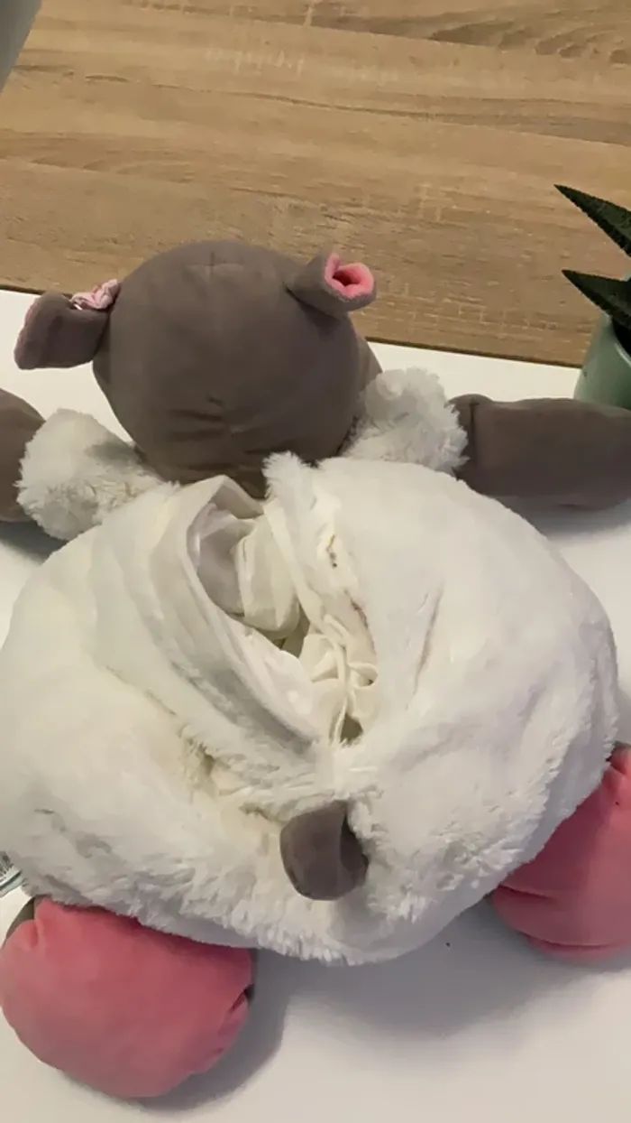 Hippopotame doudou range pyjama - photo numéro 3