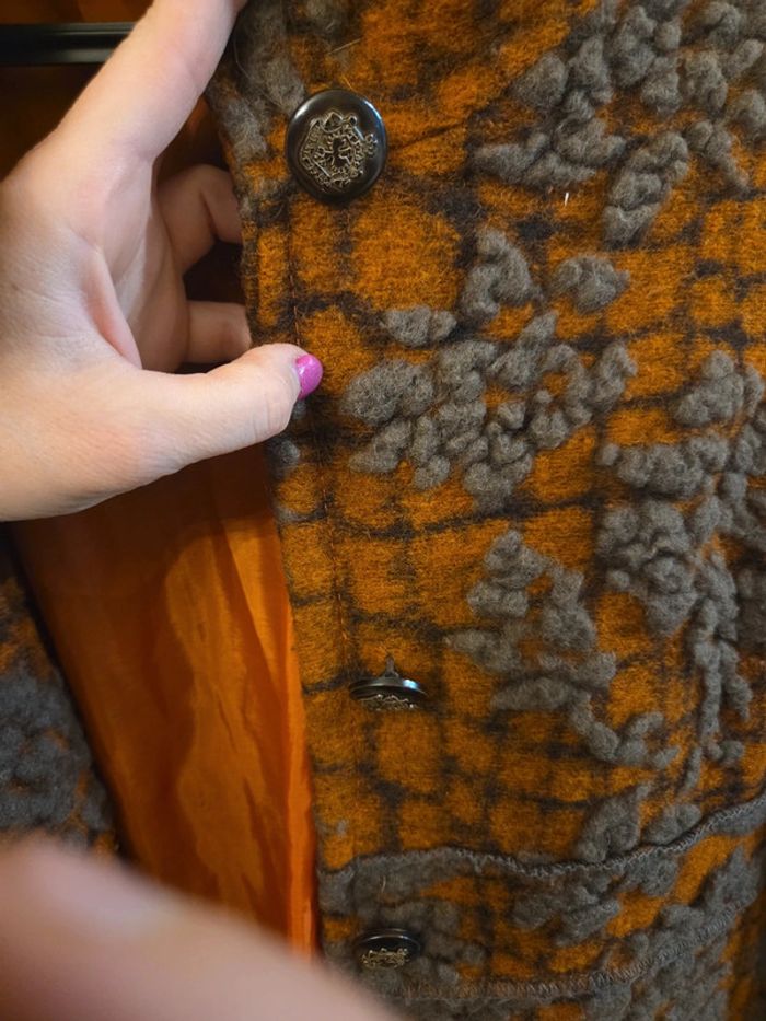 Veste Rouille/orange/marron Julie Mode XXL (manque 1 bouton 4eme photo) - photo numéro 5