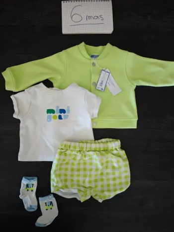 Ensemble 4 pièces Jacadi vert pomme