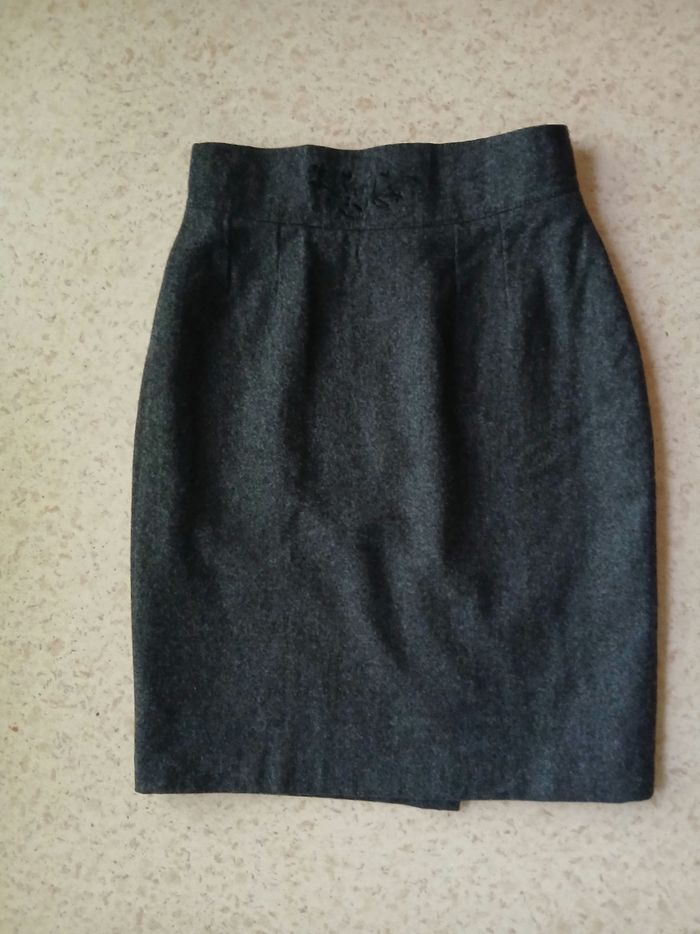 Jupe crayon gris Etam