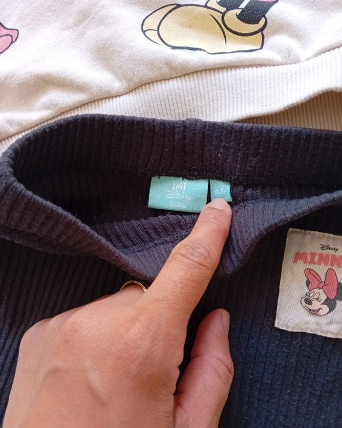 Ensemble sweat +legging côtelé 6mois Disney 🌸🩷 - photo numéro 2