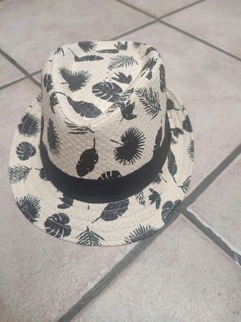 Chapeau paille enfants noir