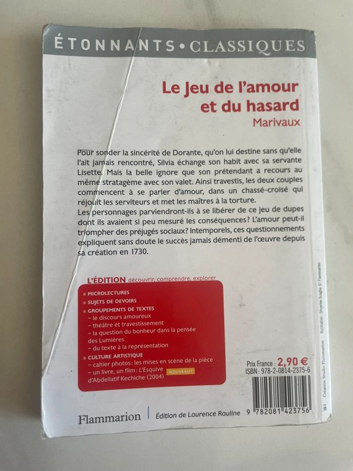 Livre Le jeu de l’amour et du hasard - photo numéro 2