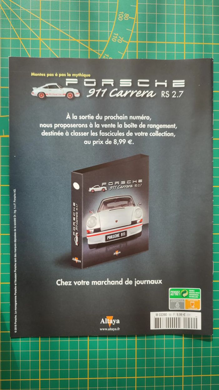 Fascicule seul sans pièce n°99 pièce détachée Porsche 911 Carrera RS 2.7 1/8 1/8ème Altaya #B37 - photo numéro 2