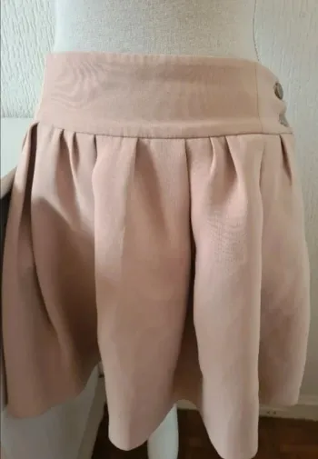 Jupe courte beige Zara Taille S