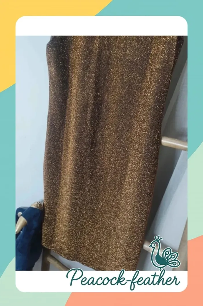 Robe paillettes marron dorée 40/42 - photo numéro 9