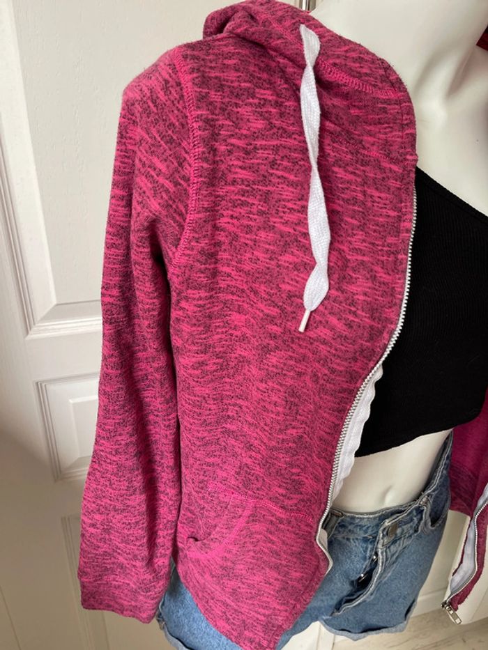 Gilet à capuche rose - photo numéro 4
