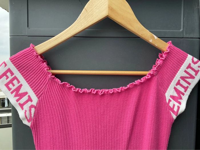 Robe droite, rose et blanche - photo numéro 2