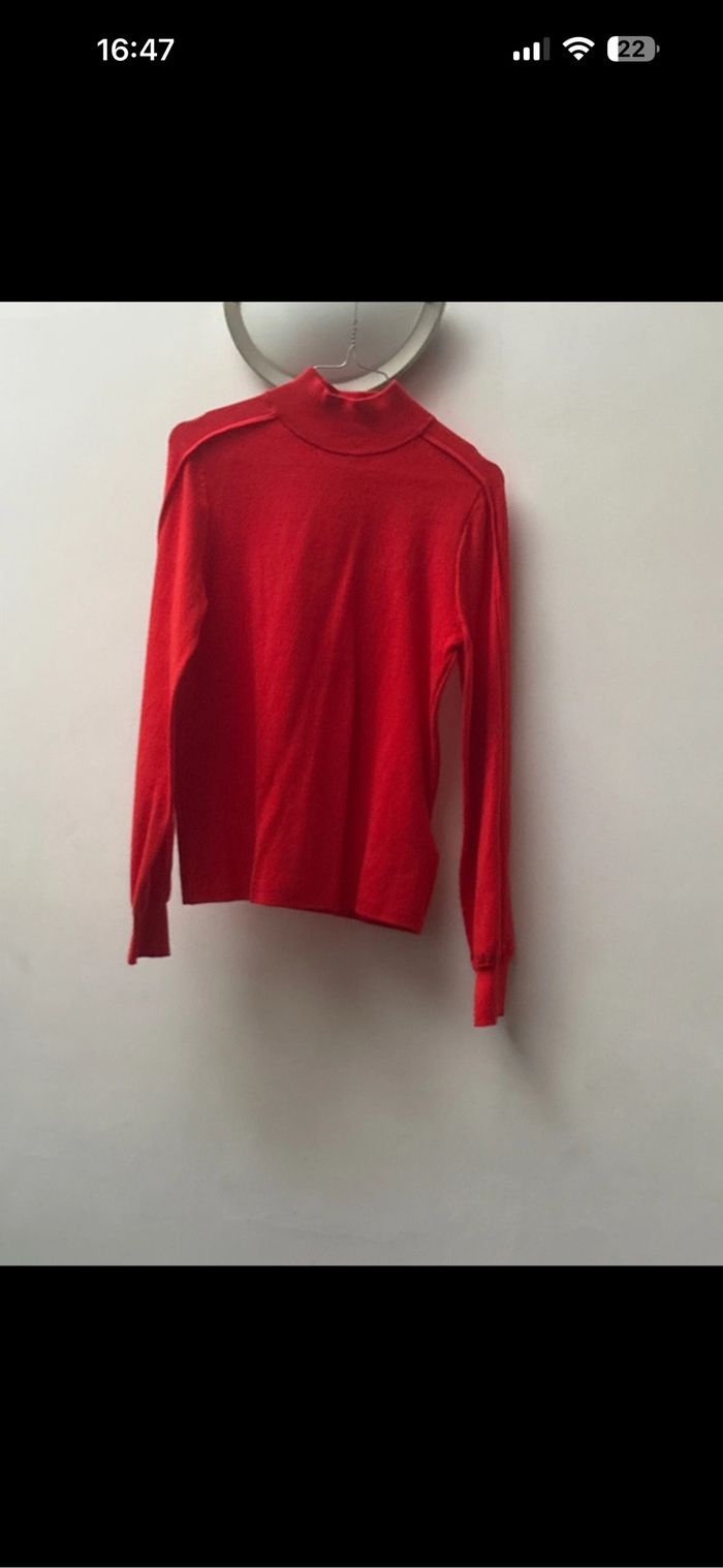 Pull camaïeu rouge - photo numéro 3