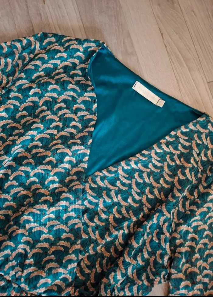 Robe vert d’eau avec doublure - photo numéro 4