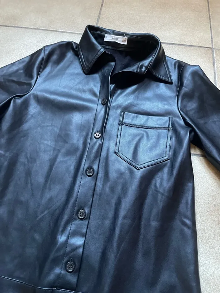 Robe en simili-cuir Mango taille XS - photo numéro 2