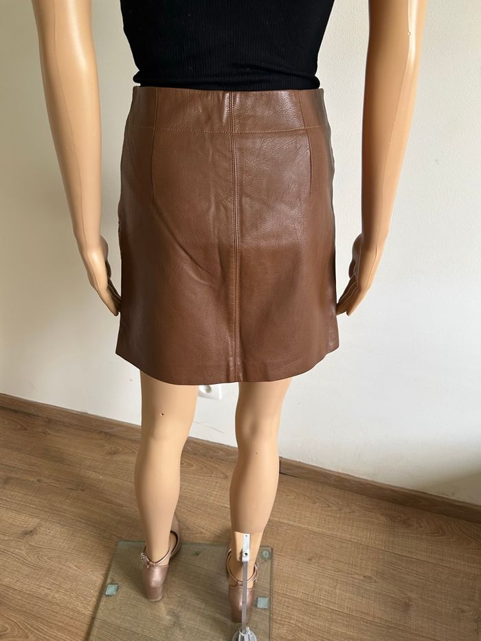 Jupe marron bi matière River Island taille européenne 36 jamais portée - photo numéro 5