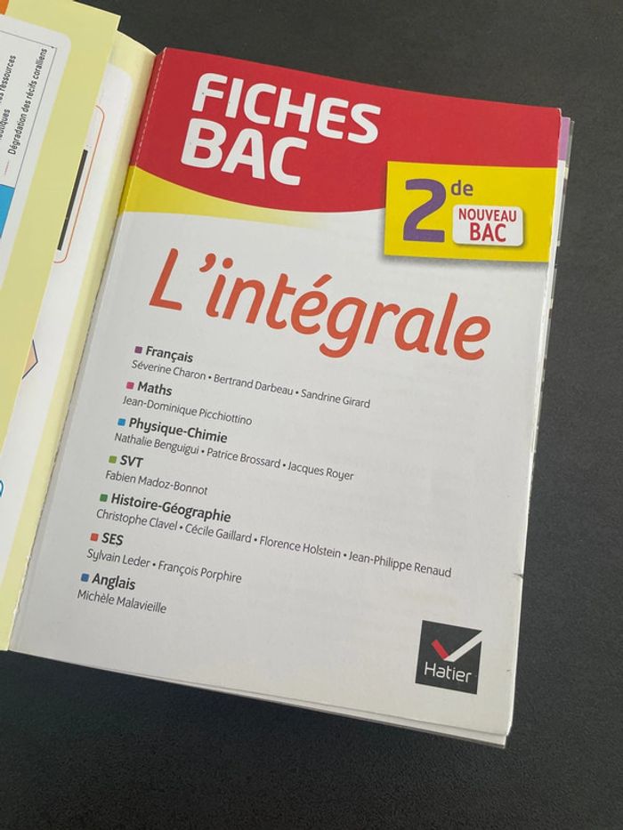 Fiches bac hatier maths français svt physique ses seconde - photo numéro 4