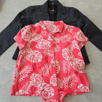 Veste blazer jean et top
