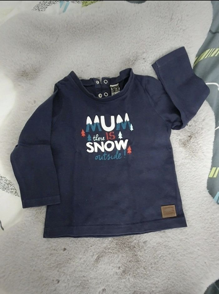 T.shirt manches longues bleu marine Tape à l'oeil TAO 2 ans