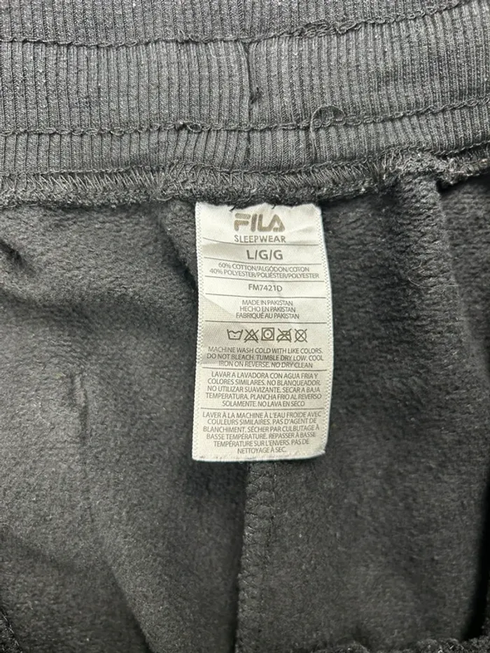 Jogging Fila noir homme L logo brodé confort casual sport - photo numéro 5