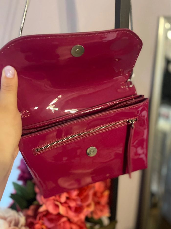 Sac bandoulière / pochette rose vernis parfois - photo numéro 3