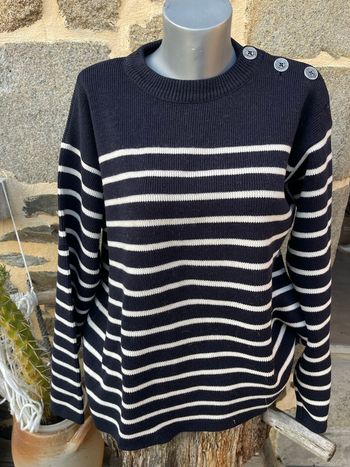 Pull en maille marin coupe large 