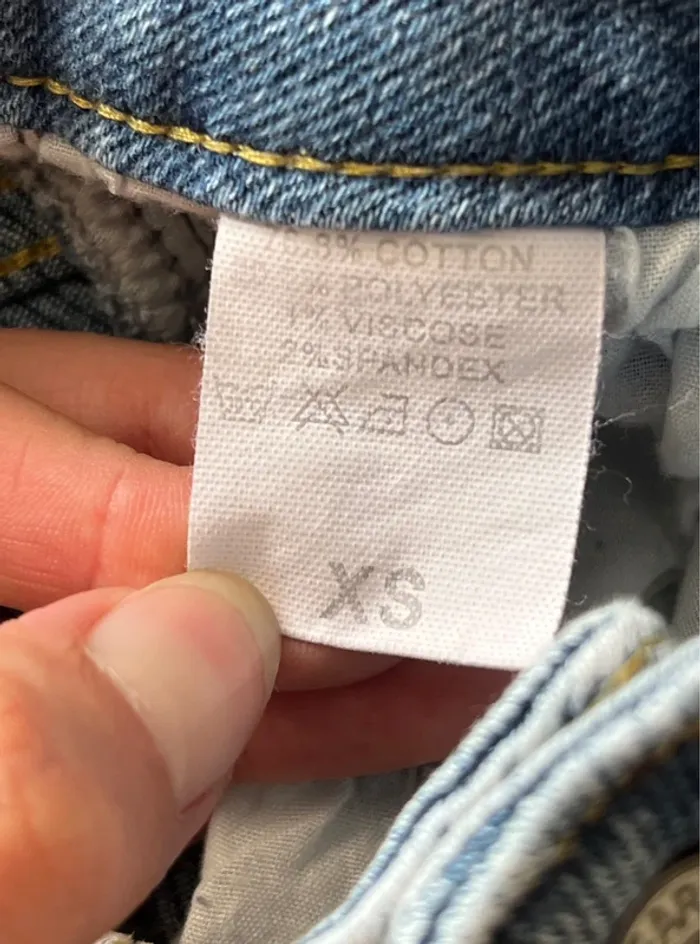 Short en jean bleu taille haute - photo numéro 6