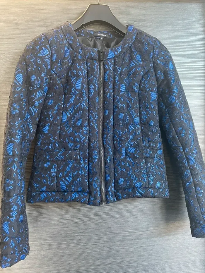 Veste Morgan noire et marine dentelle 38/M